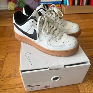 Nike Air Force 1 Customized 6.5 Nike By You Leather & Gum